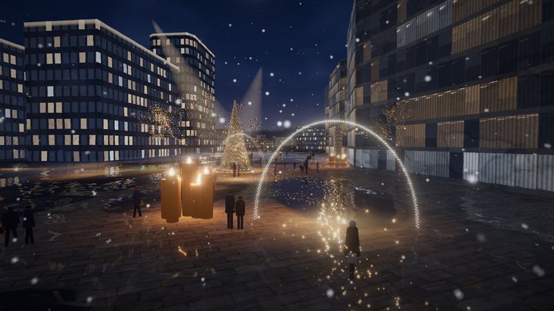 Il Journey di via Restelli: archi di luce e candele monumentali
